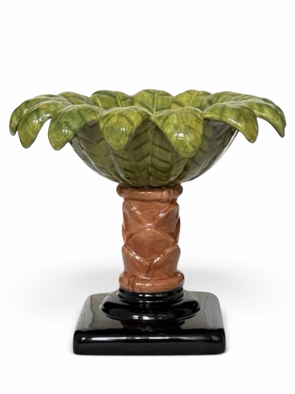Raymond Waites Empire Ceramic Figural Compote Palm Tree